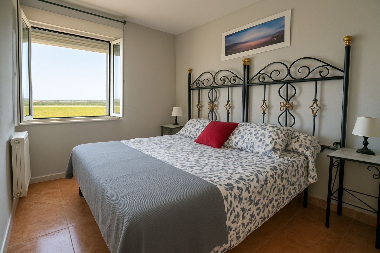 2 dormitoris, planxa i posts de planxar i un bressol de viatge 