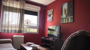 TV, DVD player, ping pong