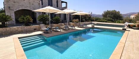 Outdoor pool, a heated pool