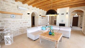 TV, fireplace, video games, DVD player