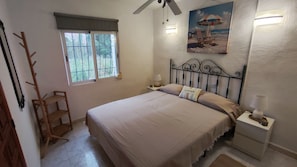 2 bedrooms, iron/ironing board, WiFi, bed sheets