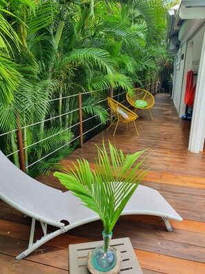 Terrace/patio - Cottage Hibiscus swimming pool above the Saint François golf course (Saint François)