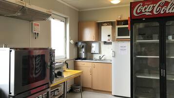 Shared fridge, microwave