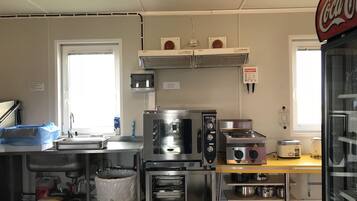 Shared fridge, microwave