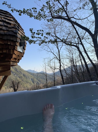 Cabaña, vistas a la montaña (Perché dans les Arbres ) | Vistas desde el alojamiento. Les Ecrins de Belvedere