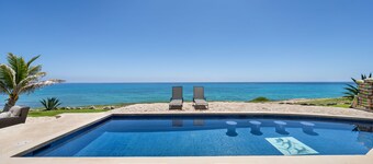 Four bedroom Caribbean oceanfront villa with stunning ocean views and two pools