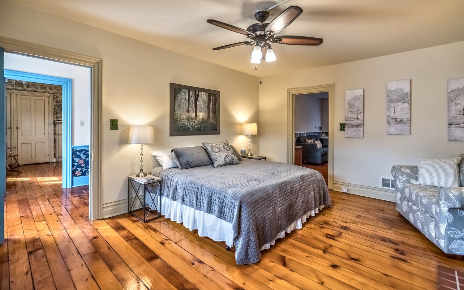 Kitchen, billiard and sun rooms. Walking distance to Main St. downtown.