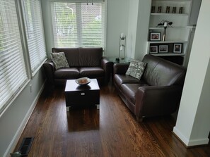 Smart-TV, Kamin, DVD-Player, Bücher