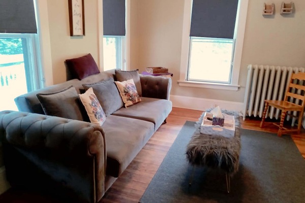 Upstairs 2 bedroom living room.