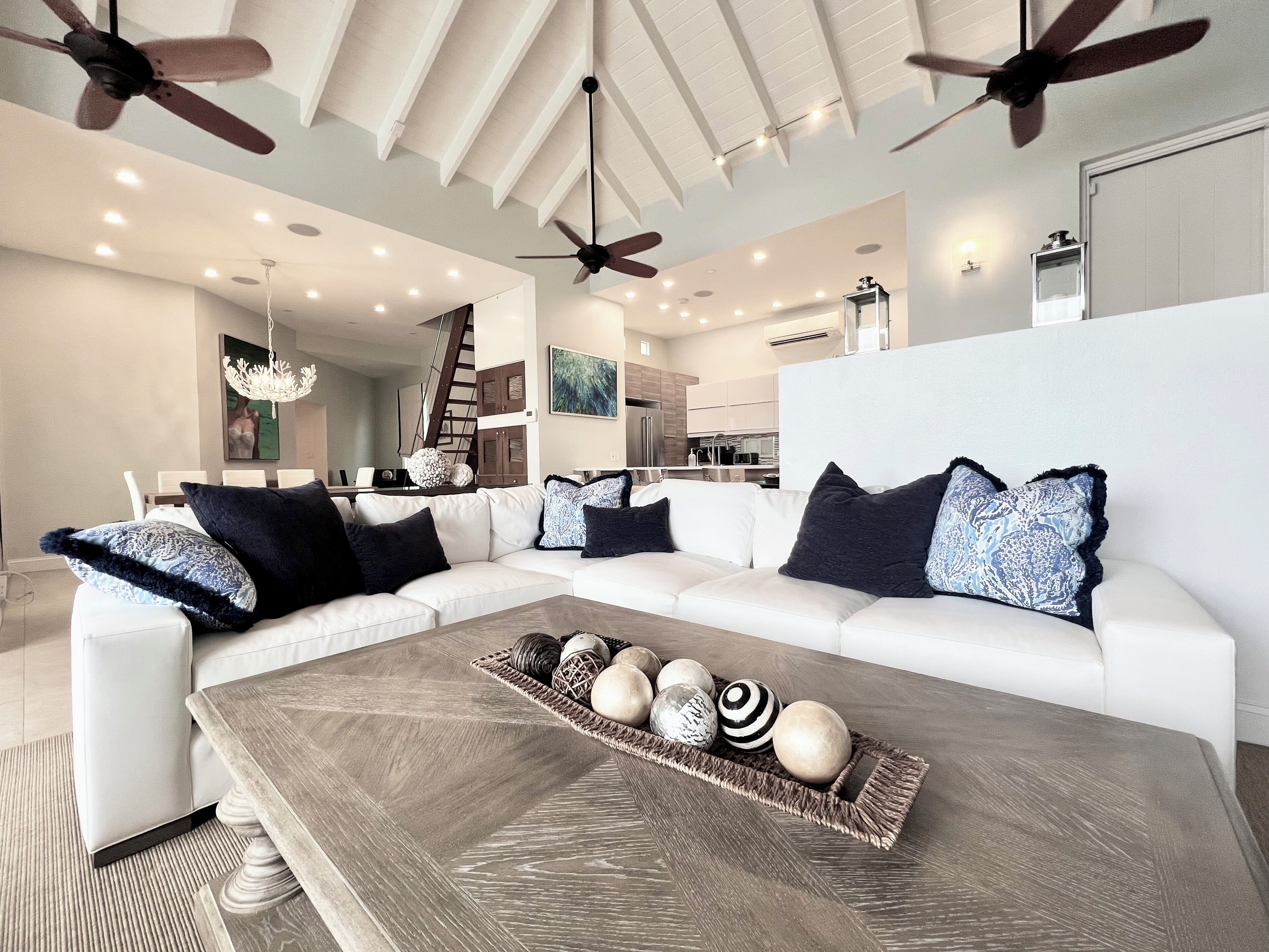 智能電視、壁爐、書籍、音響