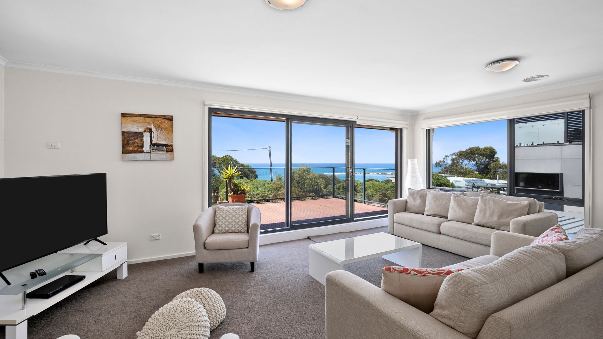 TV, fireplace, DVD player, music library