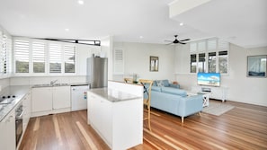 Microwave, dishwasher, highchair