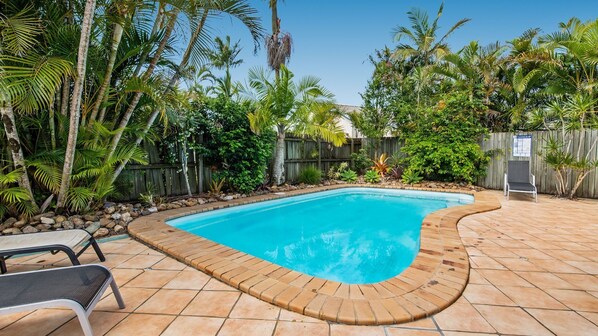 A heated pool