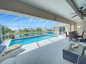 A heated pool