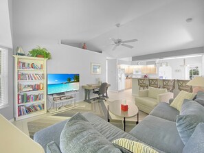 TV, books, stereo