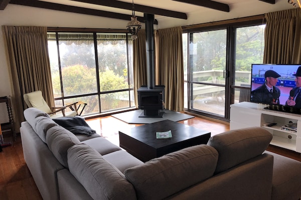 Upstairs Large Living Area with Fireplace