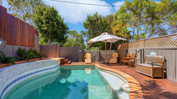 A heated pool