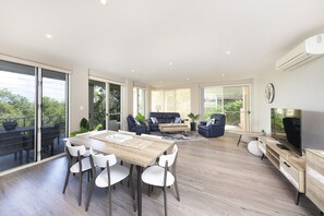 Smart TV, Netflix, DVD player, books