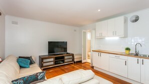 TV, fireplace, DVD player
