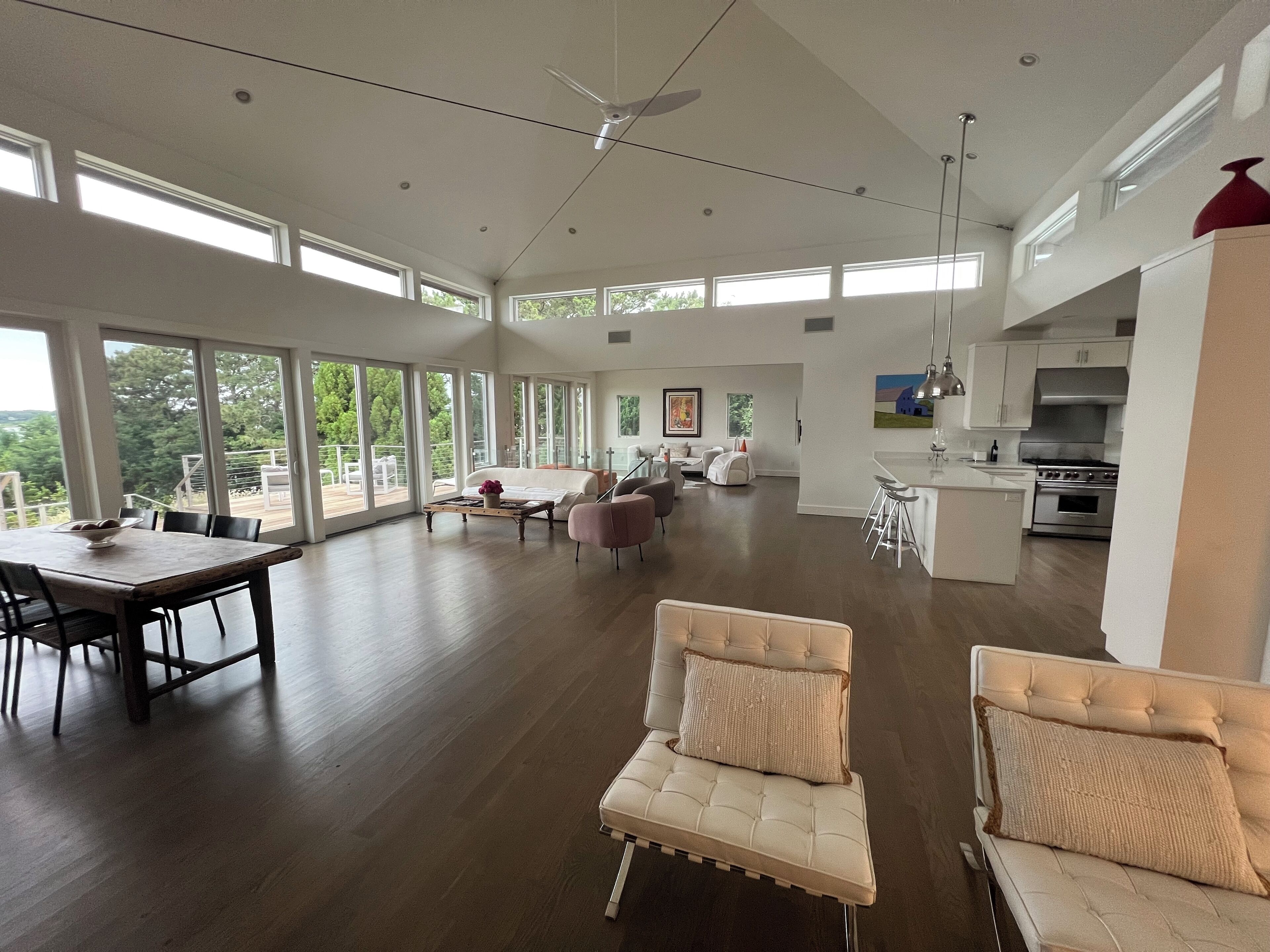 TV connectée, cheminée, lecteur de DVD, livres