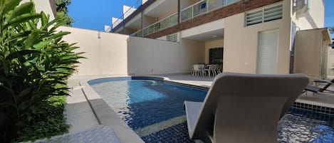 Indoor pool, a heated pool