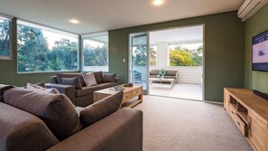 TV, fireplace, offices
