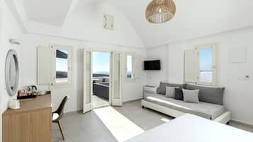 Suite panoramica, idromassaggio (Outdoor) | 1 camera, minibar, una cassaforte in camera, una scrivania