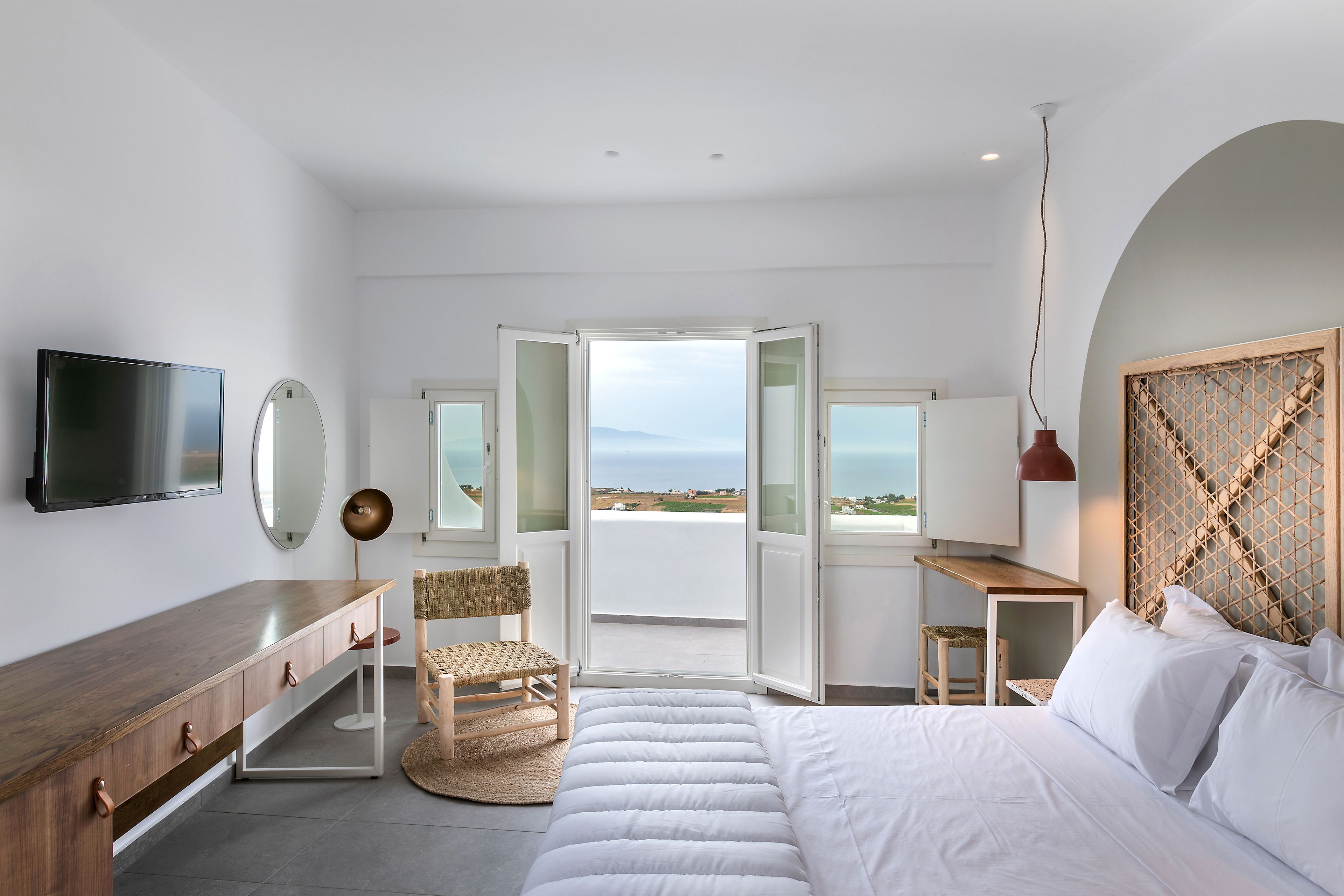 double room, sea view (sunset) | view from room