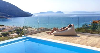 10% de réduction: Villa neuve avec vue panoramique sur la mer à Vasiliki, Leucade