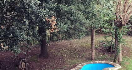 Upea maisemoitu "Chateau" -tyyppinen talo Olotin keskustassa