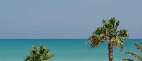 Beach nearby, sun-loungers