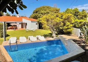 Outdoor pool - Villa Falésia beach V -5min walk to beach-air conditioning-jardin piscine privée (Albufeira)