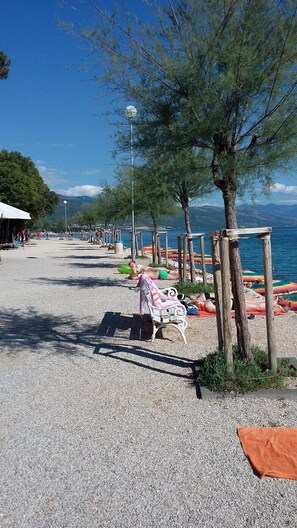 Beach nearby, sun-loungers
