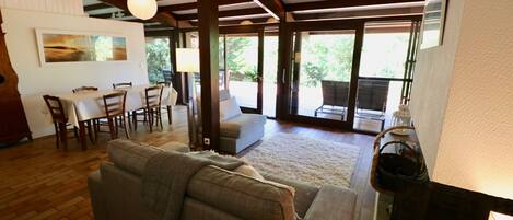 TV, fireplace, DVD player