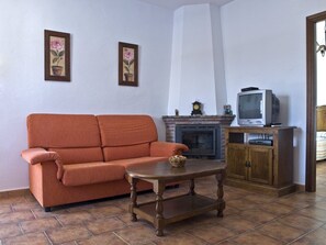 Télévision, cheminée