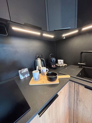 Fridge, microwave, oven, stovetop - Warm and comfortable chalet-style app at the foot of the slopes (La Salle-les-Alpes)