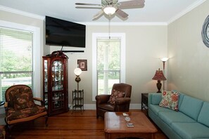 TV, fireplace - Hill Country Wine, WALK TO FOOD, BARS, WINERIES... (Johnson City)