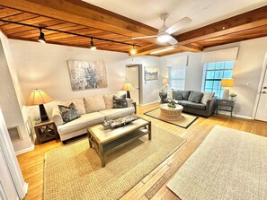 TV, video games, DVD player, foosball