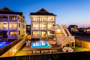 A heated pool - 5410- Ocean Star, Beautifully appointed luxury oceanfront home in Nags Head (Nags Head)