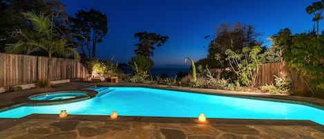 A heated pool