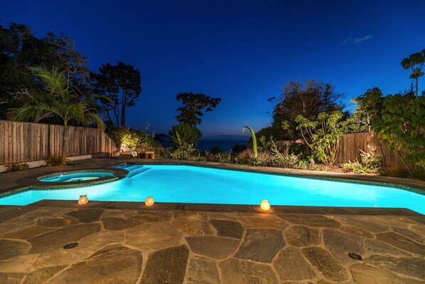 A heated pool