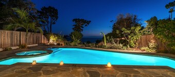 Ocean front home, next to beach access, heated pool and spa