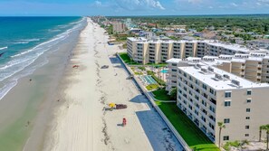 On the beach, beach towels