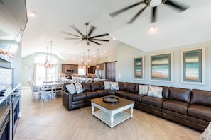 TV, fireplace, DVD player