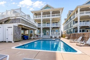 A heated pool - 5411- Atlantic Breeze, Stunningly appointed, pet friendly, oceanfront Nags Head home (Nags Head)