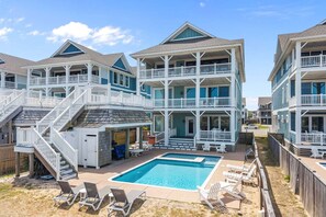 Exterior - 5411- Atlantic Breeze, Stunningly appointed, pet friendly, oceanfront Nags Head home (Nags Head)