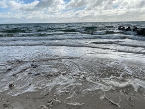 Beach nearby, sun-loungers