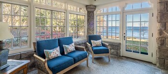 Spacious Luxury Retreat on Sebago Lake: Elegant Home with Private Dock and