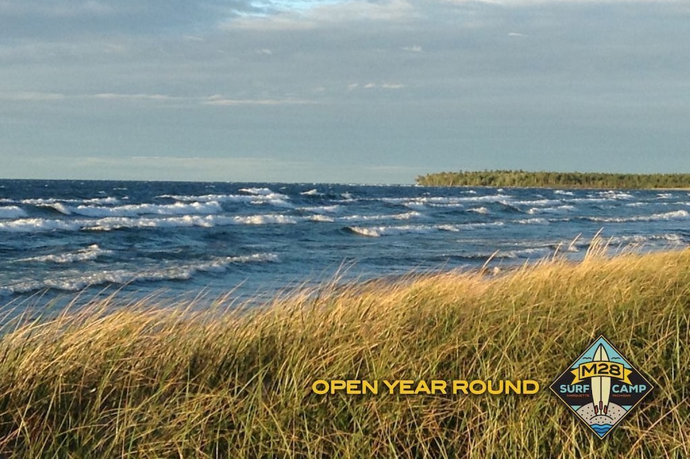 200 feet of sugar sand beach on Lake Superior