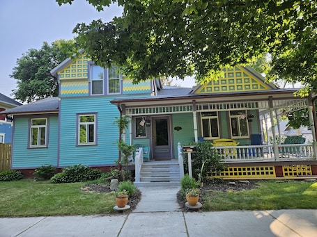 Exterior detail. Restored 1870 Victorian Home in Historic LaPorte, IN all for you..